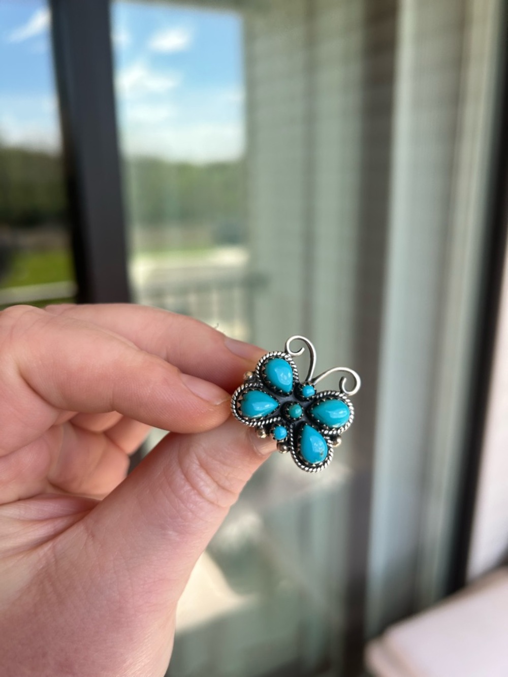 Turquoise Butterfly Ring - Picture 3 of 5